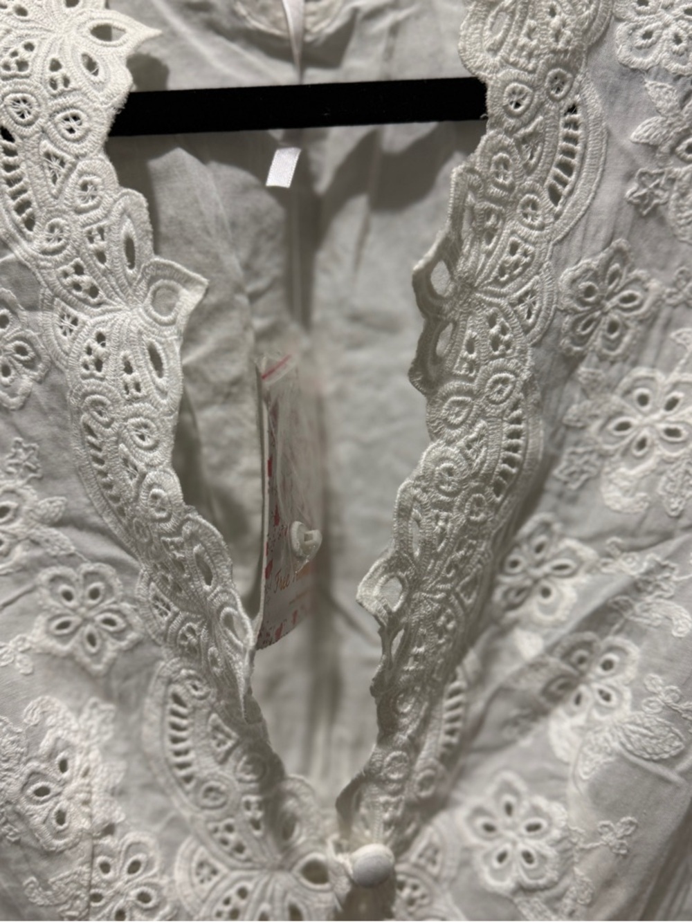 NWT Free People Embroidery Tunic - White Retail $229.99US - Picture 4 of 10